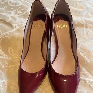 Faith Maroon Patent Leather Heels